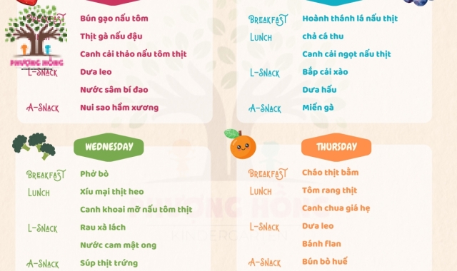 Thực Đơn Tuần 04 - Tháng 04 Năm 2024